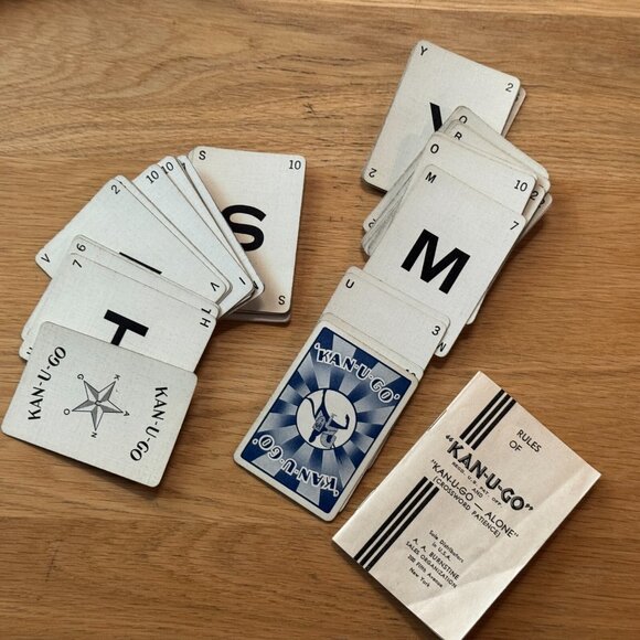 Vintage KAN-U-GO Crossword Card Game, Copyright 1937 - Picture 5 of 11